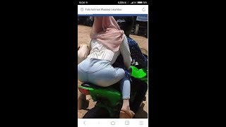 Cewek Hijab Seksi di Bonceng Pakai Motor Kawasaki jadi Viral hingga jadi Bahan Lelucon Netizen