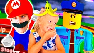 Возвращение МАРИО в ROBLOX Mario играет с Миланой в Роблокс игрушки приключение мульт героя от FFGTV