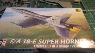 Revell F/A 18 E Super Hornet 1/48 Scale Model Kit Open Box Review plus 100 Subscribers THANK YOU!