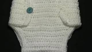 How to Crochet a Nappy / Diaper Cover Part 1 of 2 - 3-6 monthts