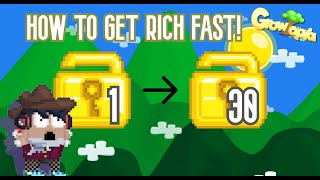 HOW TO GET RICH WITH 1 WL FAST! Growtopia | How to profit (2019)