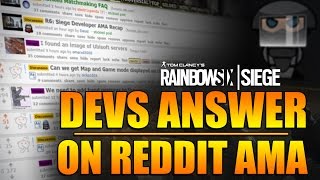 Rainbow Six Siege - In Depth: Devs Answer on Reddit AMA