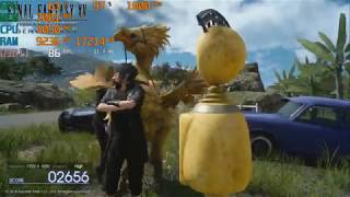 MSI Gungnir 100 （Ryzen 7 2700X +GeForce RTX 2070）運行 Final Fantasy XV 1.2v with After Burner 即時監控資訊