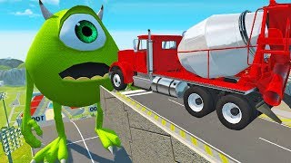 МАШИНЫ летят в пасть ГИГАНТСКОМУ МОНСТРУ летсплей BEAMNG DRIVE