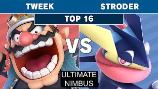 Ultimate Nimbus - TSM | Tweek (Wolf, Wario) vs Stroder (Greninja) Top 16 - Smash Ultimate