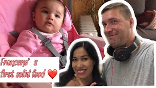 OUR BABY’s FIRST SOLID FOOD + MAMA AND PAPA COOKING VLOG | FILIPINA GERMAN LIFE