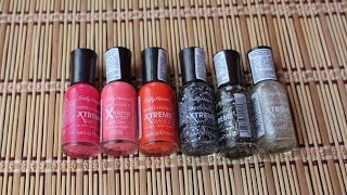 Лаки Sally Hansen. Свотчи 7-и оттенков