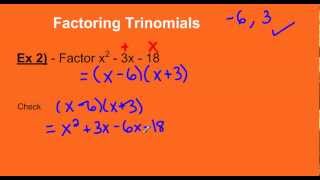 Factoring Trinomials Tutorial