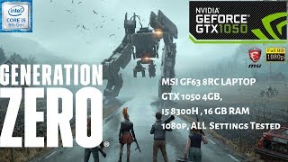 Generation Zero Gameplay GTX 1050 + i5 8300h + 16 GB RAM | 1080p MSI GF63