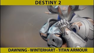 Destiny 2. WInterhart Titan Armour full set - Dawning Armour.