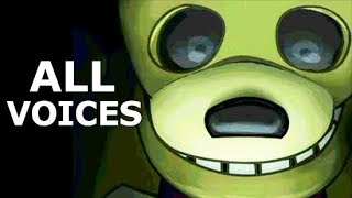 FNAF 6 - All Animatronic Voices (Freddy Fazbear's Pizzeria Simulator)
