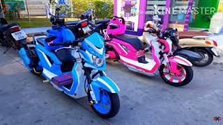 ម៉ូតូ zoomer X ថ្មីៗលេងឡើងកប់