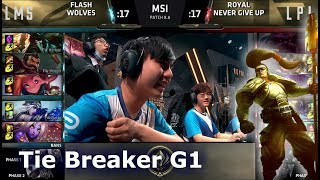 Flash Wolves vs Royal Never Give Up | Tie Breaker LoL MSI 2018 Main Event Group Stage | FW vs RNG