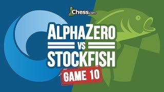 AlphaZero vs Stockfish Chess Match: Game 10