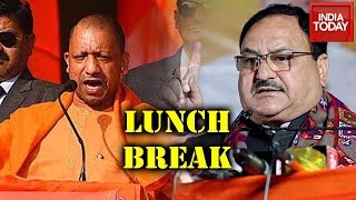 Lunch Break: AAP Seeks Ban On Yogi Adityanath Campaign | Nadda Targets AAP Over Roads