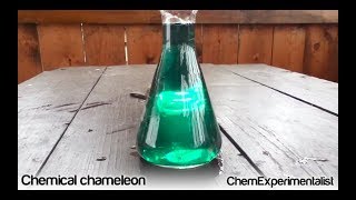 Beautiful Chemical Chameleon (KMnO4+NaOH+Sugar+H2O - Color Changing)