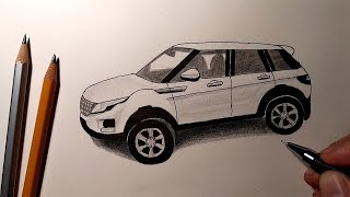 Как нарисовать РЕНДЖ РОВЕР, Range Rover Evoque, для начинающих #drawingsforbeginners