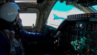 Патрулирование дальними бомбардировщиками Ту-22М3 ВКС России в воздушном пространстве Белоруссии