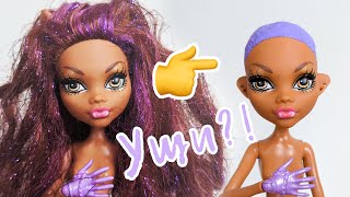 Отрезаю уши кукле Clawdeen Wolf и делаю парик Monster High OOAK