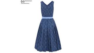 Finest-Trachten.de: Midi Dirndl Thiersee in Blau von Hammerschmid