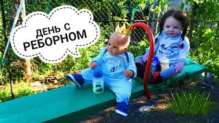 Vlog: ДЕНЬ С РЕБОРНОМ | кукла реборн НА ДАЧЕ / прогулка с реборном / новая качеля