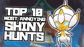 Top 10 ANNOYING Pokemon to Shiny hunt in Ultra Sun and Moon