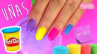 DIY / UÑAS Play Doh! FUNCIONA DE VERDAD!