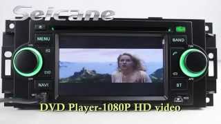 2006 2007 Jeep Commander Navigation CD Radio Upgrade with Bluetooth Music Ipod TV Rearview MP3