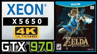 XEON X5650 4.1 GHz + ZELDA BOTW 4K 20 FPS [ CEMU 1.9.1  WII U EMULATOR 2017 ] GTX 970