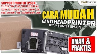 Bingung Cara Mengganti Head Printer Epson T13, T13X, T11, C90 ? Tonton Video Ini !