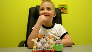 ☼ Открываем много Киндер сюрпризов | Панда кунг фу | Маша и медведь | ☼ Open many Kinder suprises