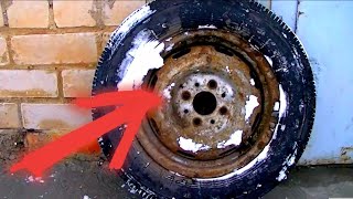 Восстановление ржавого  диска ВАЗ  1979 года / как экспонат   /   Rusty Spare Wheel Restoration