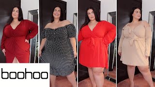 VALENTINES DAY DRESSES FROM BOOHOO | PLUS SIZE TRY ON HAUL! UK