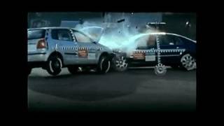 Crash test Volkswagen Polo vs Phaeton