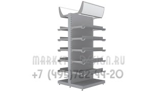 островной стеллаж для  продажи и демонстрации обоев