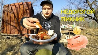 БОМЖ ПИКНИК НА ПРИРОДЕ | ВКУСНЕЙШИЙ ОБЕД НА ТРОИХ | НЕДОРОГОЙ ПИКНИК