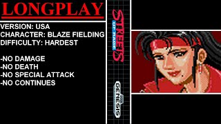 Streets of Rage (Sega Mega Drive / Genesis) - (Longplay - Blaze Fielding | Hardest Difficulty)