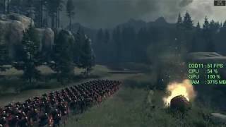GeForce GTX 1050 ti  -- AMD Ryzen 3 1300X -- Total War ROME II Benchmark