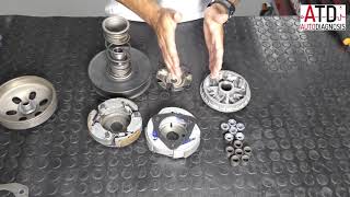 Modificaciones en variador y embrague en motos.