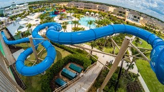 Encore Club Water Park at Reunion - Tsunami | Enclosed Tube Slide Onride POV