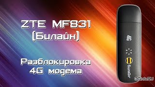 ZTE MF831 (Билайн). Разблокировка 4G модема