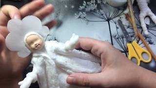 Ватная игрушка Снегурочка. МК ЧАСТЬ 2