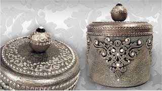 Recycling - műanyag tégelyből dekoratív doboz / Decorative Box From Plastic Jar