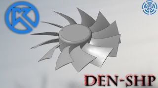 Компас 3D уроки - лопасти кулера