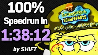 SpongeBob SquarePants: Battle for Bikini Bottom 100% Speedrun in 1:38:12 (WR on 7/28/2018)
