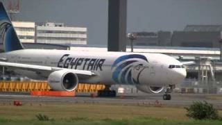 EgyptAir Boeing 777-300ER Landing & Take off at Tokyo