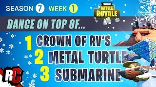 Fortnite | Crown of RV's, Metal Turtle and Submarine Location (Season  7 Week 1 Challenge)