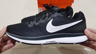 Unboxing NIKE AIR ZOOM PEGASUS 34 BLACK WORLD BEST ROAD RUNNING SHOES (100% ORIGINAL & RESMI) NO KW