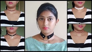 DIY - Quick And Easy Choker Necklece | Studded, Tie-DYe, Pearl | #102