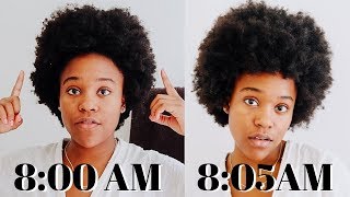 QUICK NATURAL HAIR MORNING ROUTINE: How I Refresh + Moisturize My Afro!
